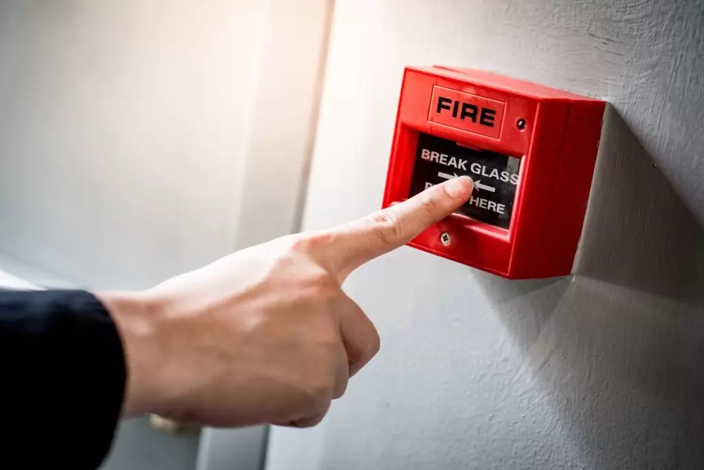 Office Fire alarm manual call point